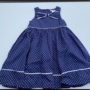 Navy blue polka dot, Janie and Jack dress